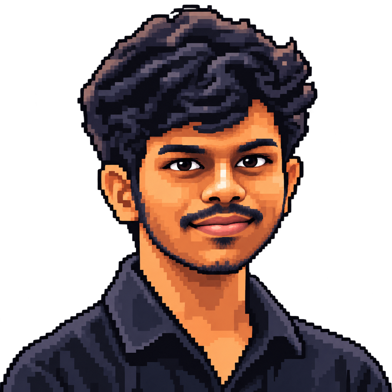 Pixel art portrait of Dheeraj Panyam